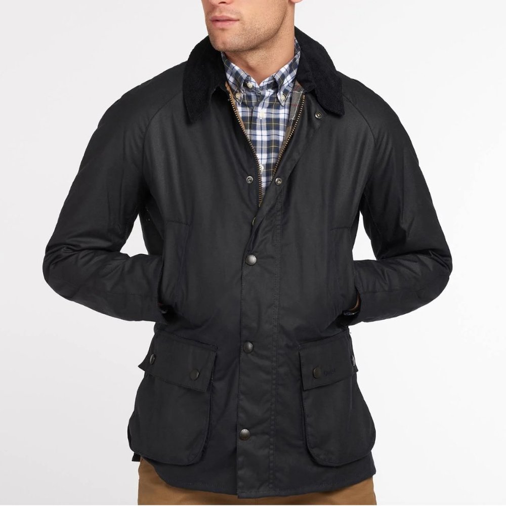 Barbour Ashby Wax Jacket - Navy